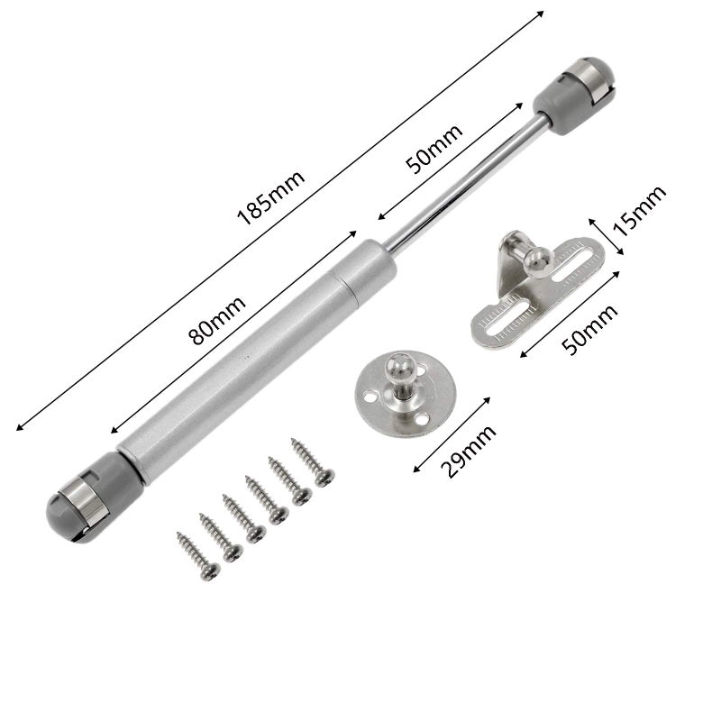 Augiimor 100N/22.5lbs Gas Struts, 6.9 Inch Length, 4 Pack, Industrial Style, Metal Finish, Copper, Zinc, ABS Material, Soft Open Lid Hinge for Cabinet, Toy Box, Pack of 4 - Image 4